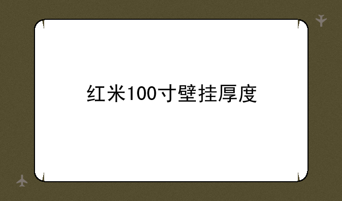 红米100寸壁挂厚度