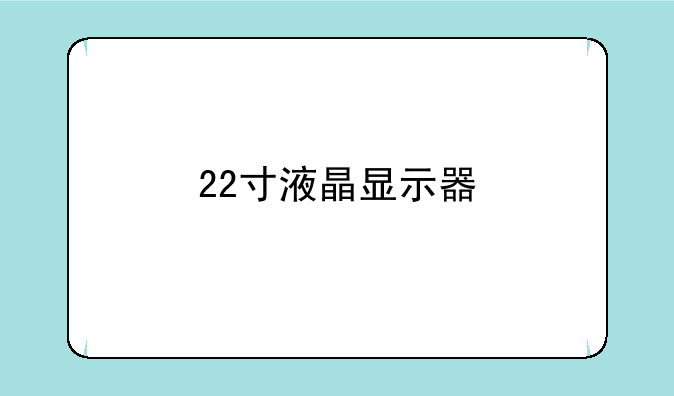 22寸液晶显示器