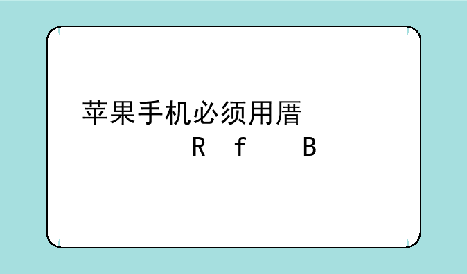 苹果手机必须用原装充电器吗