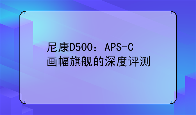 尼康D500：APS-C画幅旗舰的深度评测