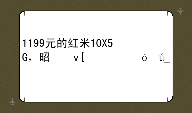 1199元的红米10X5G，是非常值得入手的，你还在等什么？