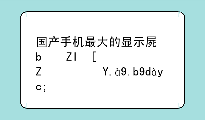 国产手机最大的显示屏是多少英寸？什么品牌？