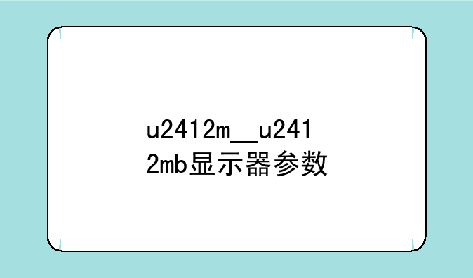 u2412m__u2412mb显示器参数