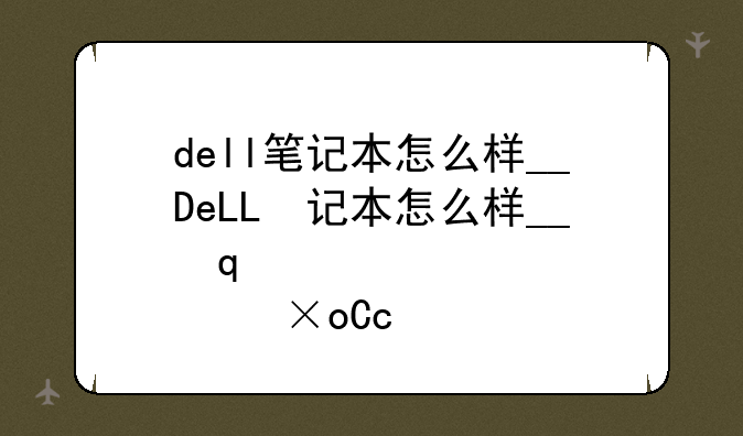 dell笔记本怎么样__DeLL笔记本怎么样做系统