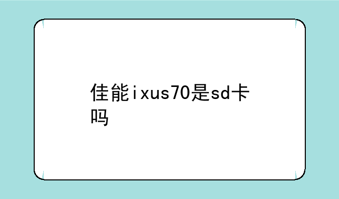 佳能ixus70是sd卡吗