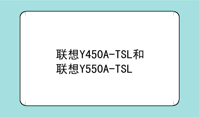 联想Y450A-TSL和联想Y550A-TSL