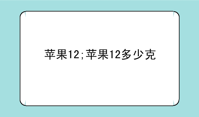 苹果12;苹果12多少克