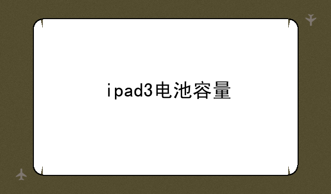 ipad3电池容量