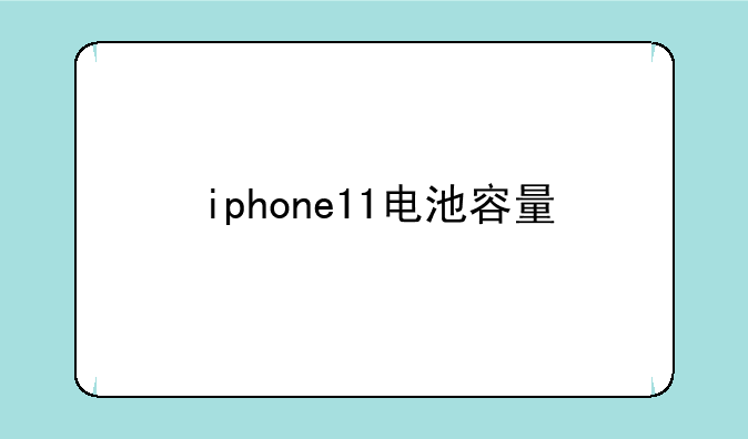 iphone11电池容量