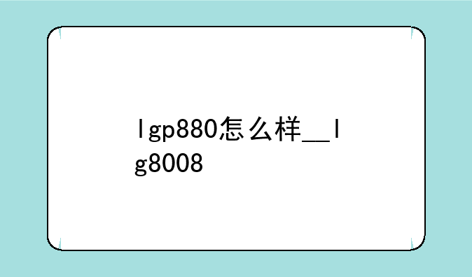 lgp880怎么样__lg8008